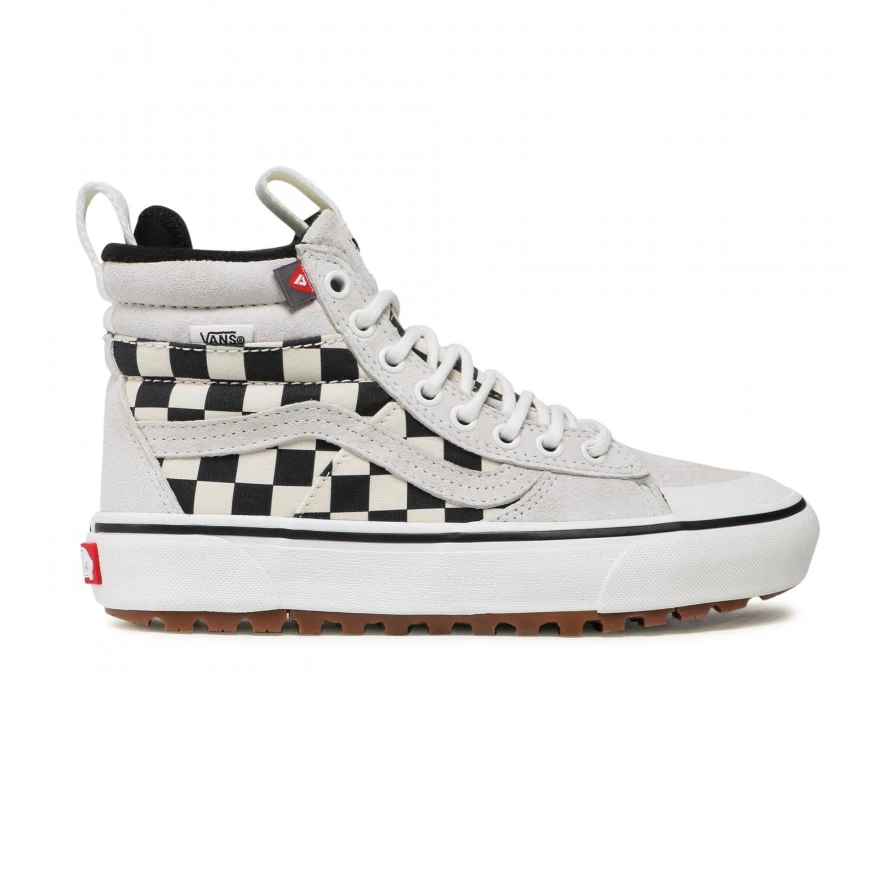 Vans Unisex Sk8 Hi MTE 2 Checkerboard Shoes - Marshmallow / Black