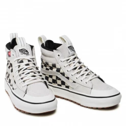 Vans Unisex Sk8 Hi MTE 2 Checkerboard Shoes - Marshmallow / Black