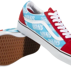 Vans Unisex Retro Mart Old Skool Shoes - Red / Blue / White