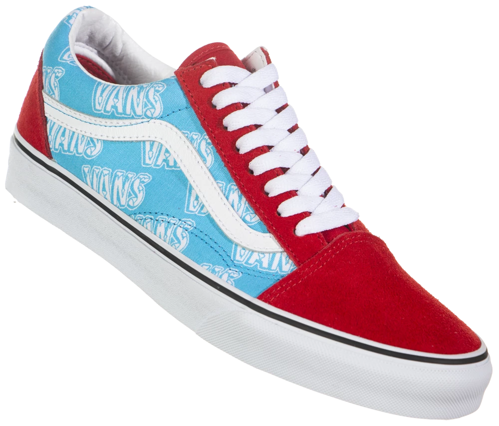 Vans Unisex Retro Mart Old Skool Shoes - Red / Blue / White