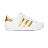 Adidas Kid's Superstar J Shoes - White / Gold Metallic Kids'