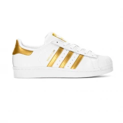 Adidas Kid's Superstar J Shoes - White / Gold Metallic Kids'