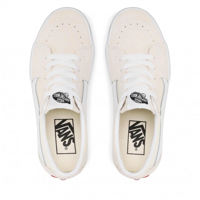 Vans Unisex Sk8 Low Plimsolls Shoes - Classic White / True White