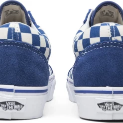 Vans Unisex Old Skool Primary Check Shoes - True Blue / White