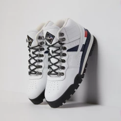 Fila Men's Fitness Hiker Mid Shoes - White / Navy / Black