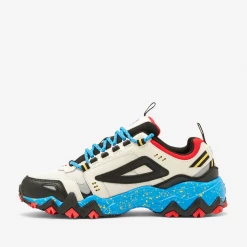 Fila Men's Oakmont TR Shoes - Silver Birch / Black / Electric Blue