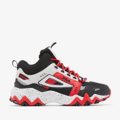 Fila Men's Oakmont TR Mid Shoes - Black / Glacier Gray / Fila Red