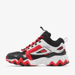 Fila Men's Oakmont TR Mid Shoes - Black / Glacier Gray / Fila Red