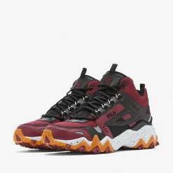 Fila Men's Oakmont TR Mid Shoes - Tawny Port / Black / Glacier Gray