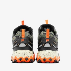 Fila Men's Oakmont TR Mid Camo Shoes - Military Olive / Black / Red Orange