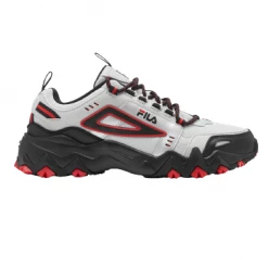 Fila Men's Oakmont TR Shoes - Metallic Silver / Black / Fila Red