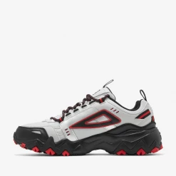 Fila Men's Oakmont TR Shoes - Metallic Silver / Black / Fila Red