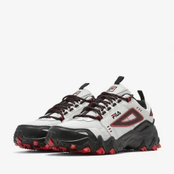 Fila Men's Oakmont TR Shoes - Metallic Silver / Black / Fila Red