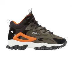 Fila Men's Ray Tracer TR2 Mid Shoes - Tarmac / Black / Shocking Orange