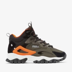 Fila Men's Ray Tracer TR2 Mid Shoes - Tarmac / Black / Shocking Orange