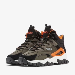 Fila Men's Ray Tracer TR2 Mid Shoes - Tarmac / Black / Shocking Orange
