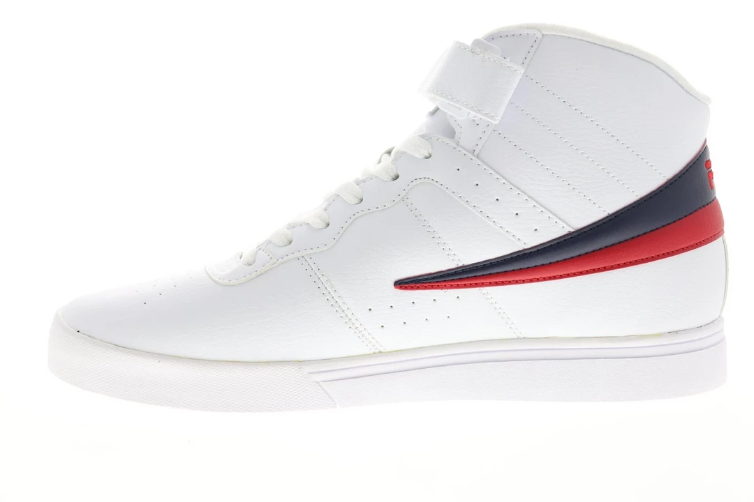 Fila Men's Vulc 13 Mid Plus Shoes - White / Red