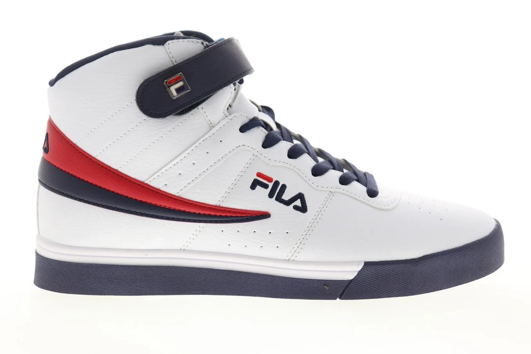 Fila Men's Vulc 13 Mid Plus Shoes - White / Blue / Red