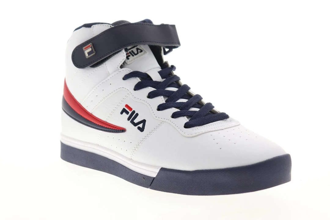 Fila Men's Vulc 13 Mid Plus Shoes - White / Blue / Red