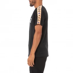 Kappa 222 Banda Deto T Shirt - Black Men's
