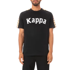 Kappa 222 Banda Deto T Shirt - Black Men's