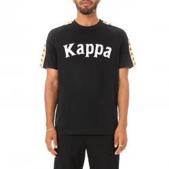 Kappa 222 Banda Deto T Shirt - Black Men's