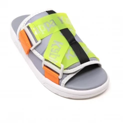 Kappa Authentic Mitel 1 Sandals - Grey / Lime / Orange
