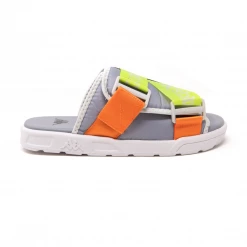 Kappa Authentic Mitel 1 Sandals - Grey / Lime / Orange