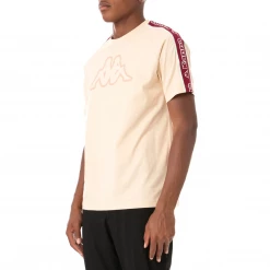 Kappa Men's Logo Tape Avirec 2 T Shirt - Beige