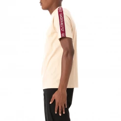 Kappa Men's Logo Tape Avirec 2 T Shirt - Beige