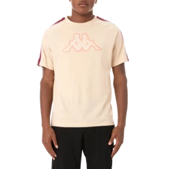 Kappa Men's Logo Tape Avirec 2 T Shirt - Beige