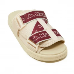 Kappa Logo Tape Kalpi Sandals - Beige / Wine Red Men's