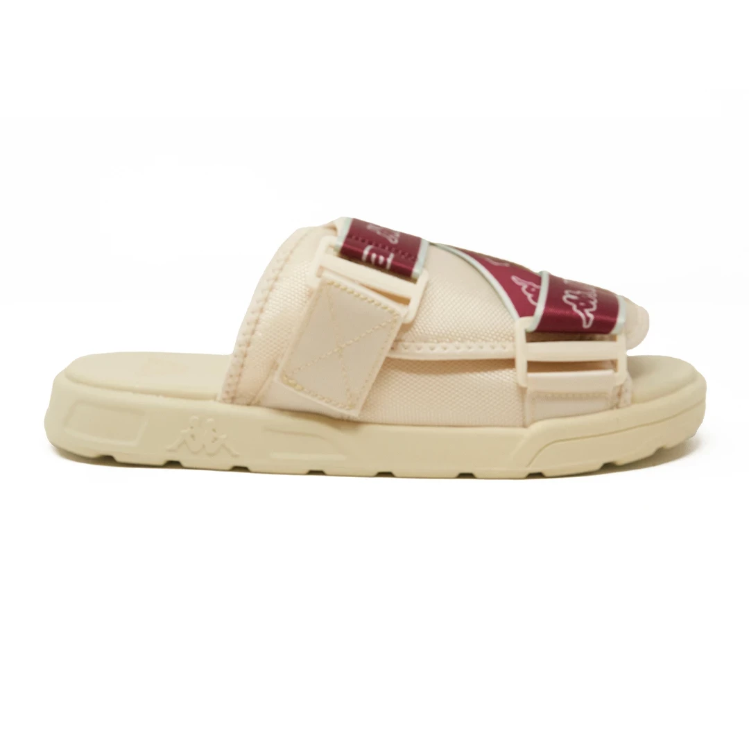 Kappa Logo Tape Kalpi Sandals - Beige / Wine Red Men's