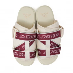 Kappa Logo Tape Kalpi Sandals - Beige / Wine Red Men's