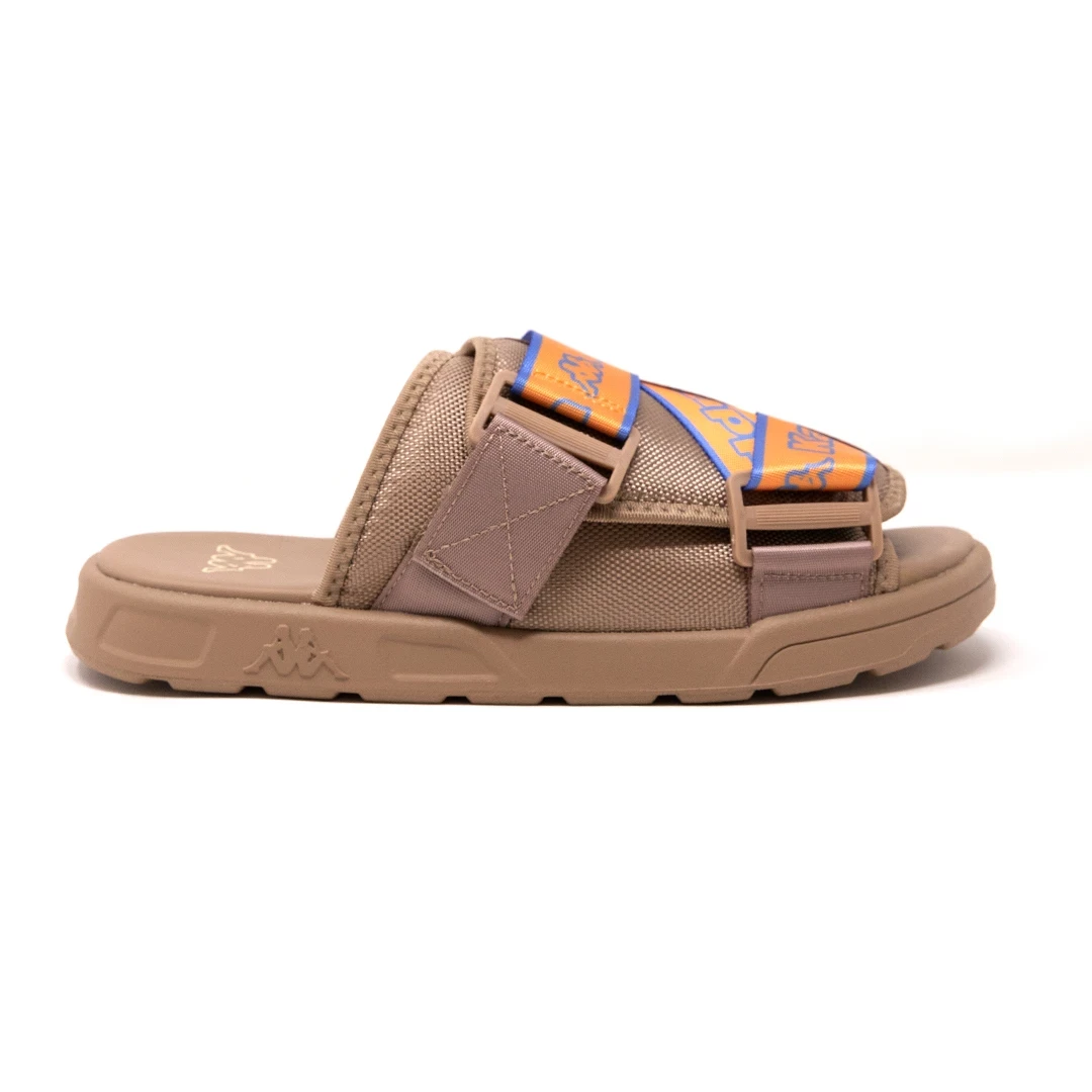Kappa Logo Tape Kalpi Sandals - Almond / Orange / Blue Men's