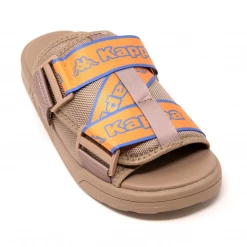 Kappa Logo Tape Kalpi Sandals - Almond / Orange / Blue Men's