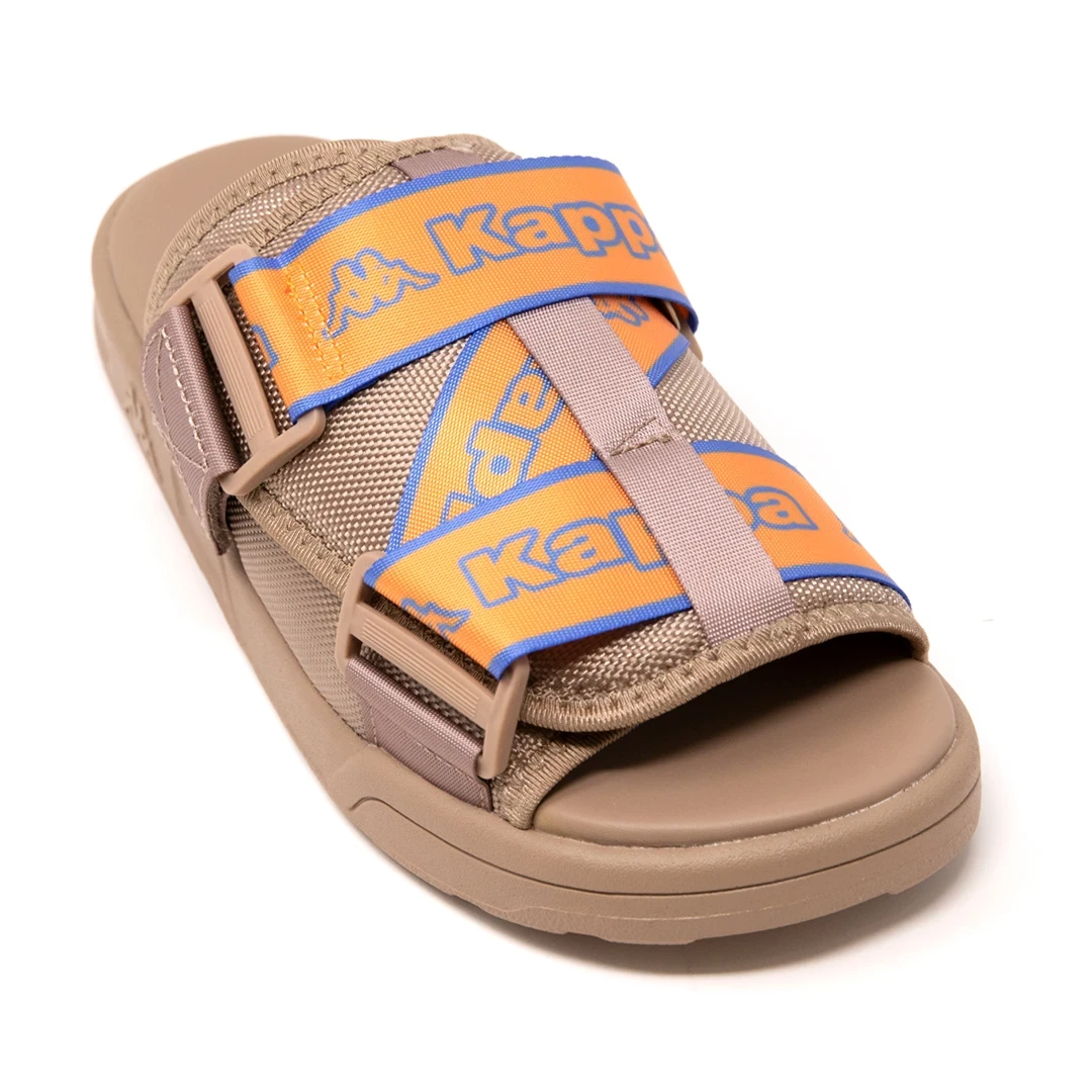 Kappa Logo Tape Kalpi Sandals - Almond / Orange / Blue Men's