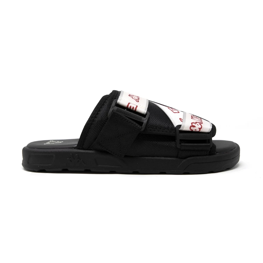 Men's Kappa Logo Tape Kalpi Sandals - Black / Red