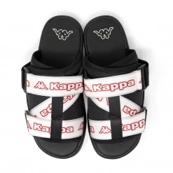 Men's Kappa Logo Tape Kalpi Sandals - Black / Red