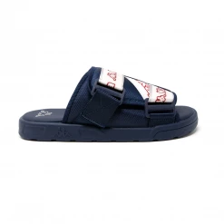 Kappa Logo Tape Kalpi Sandals - Blue Navy / Red