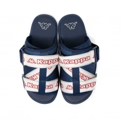 Kappa Logo Tape Kalpi Sandals - Blue Navy / Red