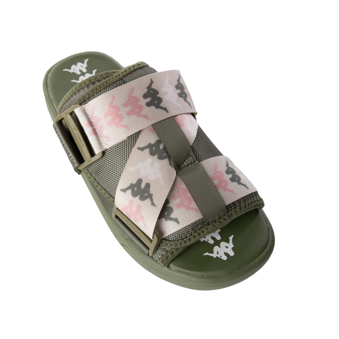 Kappa 222 Banda Mitel 8 Sandals - Green Olive / Pink