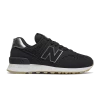 New Balance Women's 574 Shoes - Black / Dark Silver Metallic