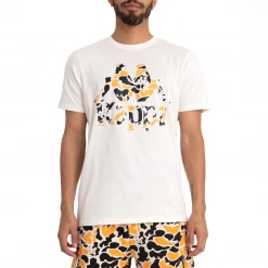 Kappa Men's Authentic Phullo T-Shirt - White / Black / Yellow