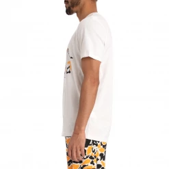 Kappa Men's Authentic Phullo T-Shirt - White / Black / Yellow