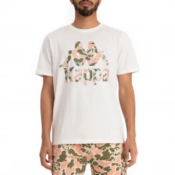 Kappa Men's Authentic Phullo T-Shirt - White / Olive Green