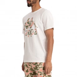 Kappa Men's Authentic Phullo T-Shirt - White / Olive Green