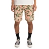 Kappa Men's Authentic Pathos Shorts - Olive Green / Pink