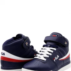 Fila Men's Vulc 13 Mid Plus Shoes - Navy / Red