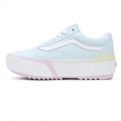 Vans Unisex Pastel Old Skool Stacked Shoes - Blue / Pink / Yellow